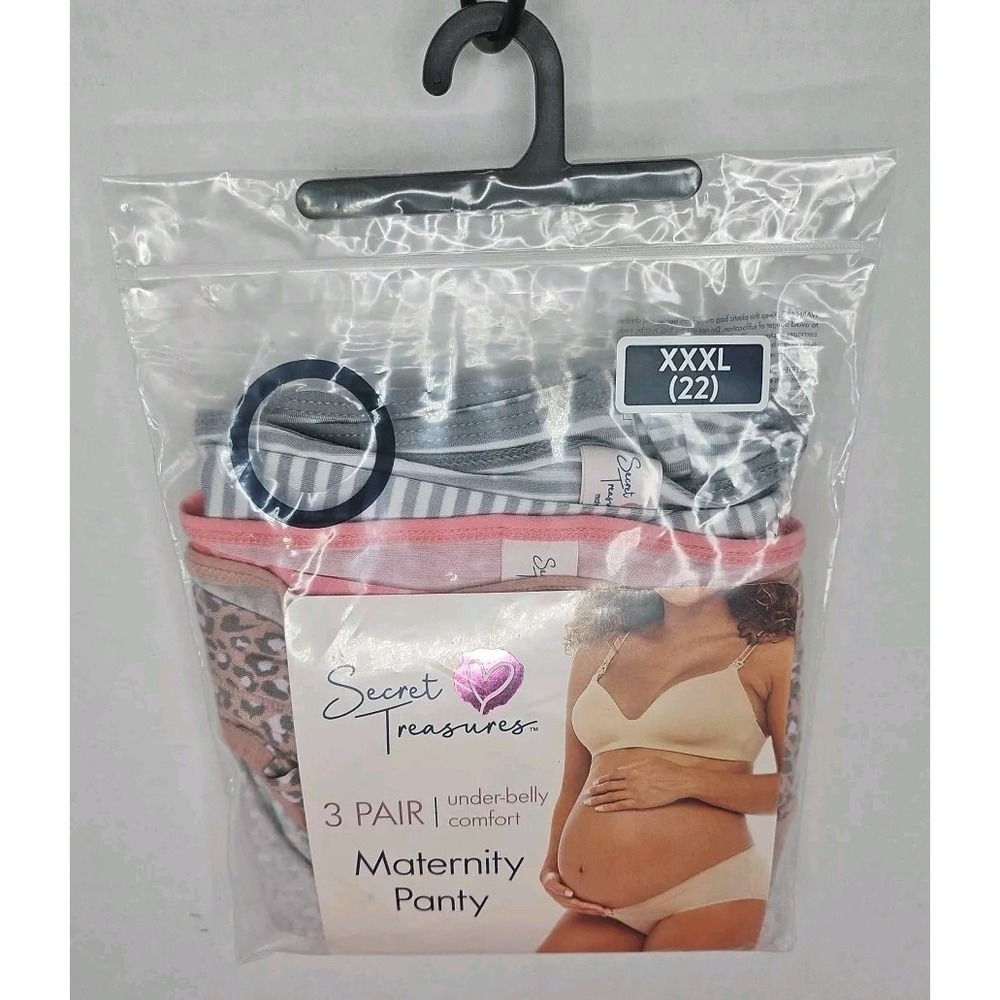 SECRET TREASURES MATERNITY PANTY 3 PACK SIZE‎ XXXL (22) NEW